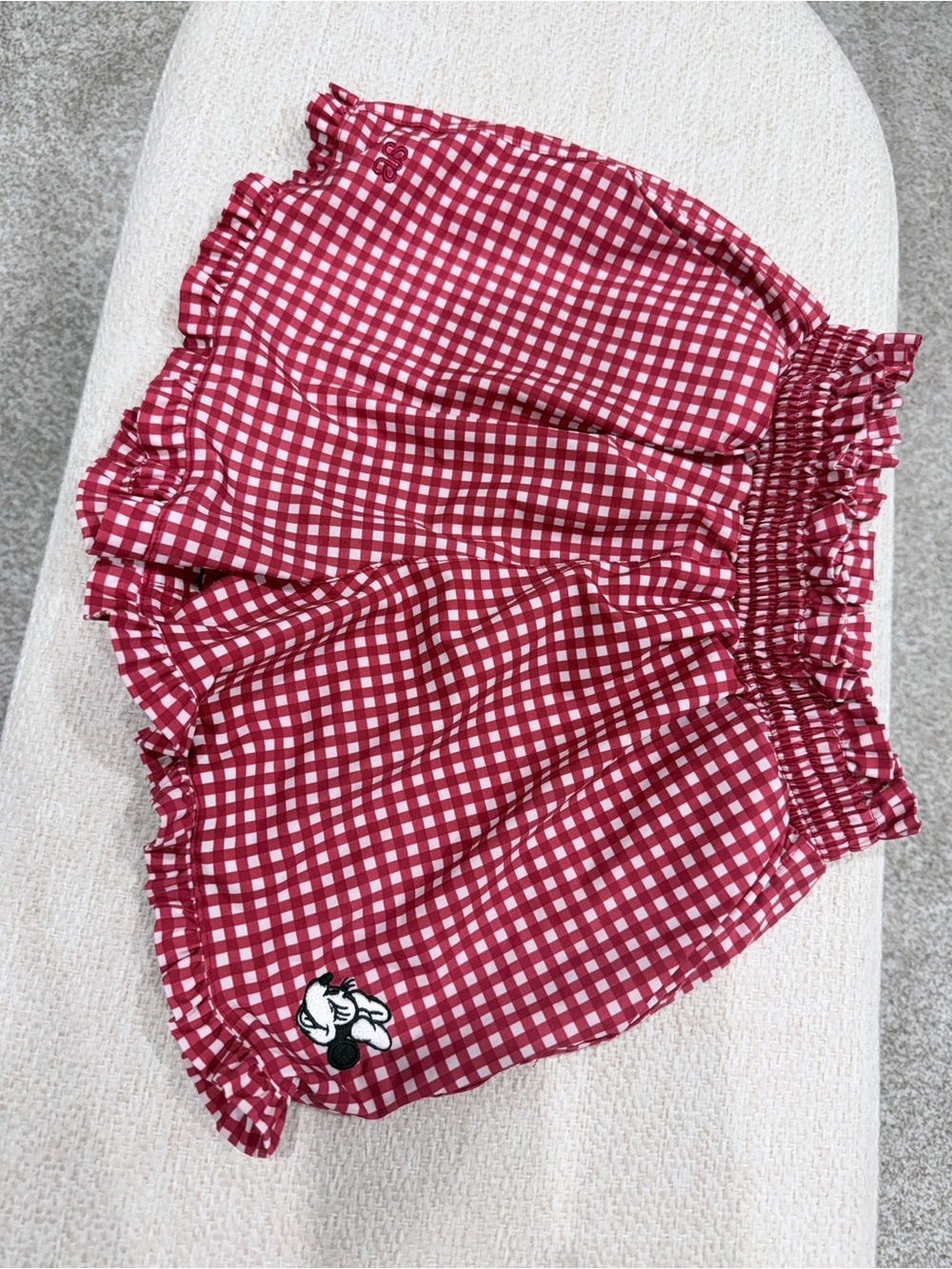 Albion Red and White Gingham Athletic Shorts